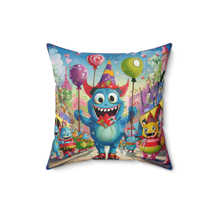Monster Parade Madness Spun Polyester Square Pillow