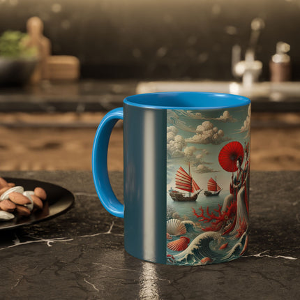 Ladies by the Quiet Sea Colorful Mugs (11oz, 15oz)