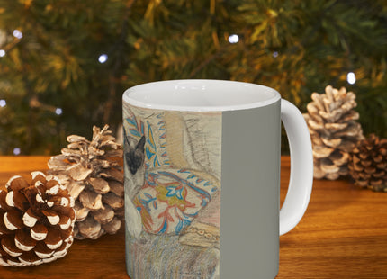 Cat and Her Kitten by Théophile Alexandre Steinlen Ceramic Mug 11oz
