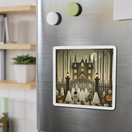 Ghostly Welcome – A Halloween Night Die-Cut Magnets (3 Sizes)