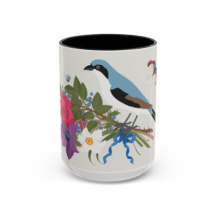 Bluebird & Butterfly Colorful Mugs – Spring Harmony & Delicate Beauty