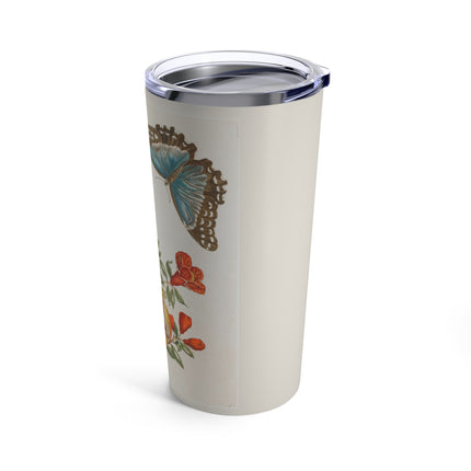 Blue Butterflies and Pomegranate by Maria Sibylla Merian Tumbler 20oz