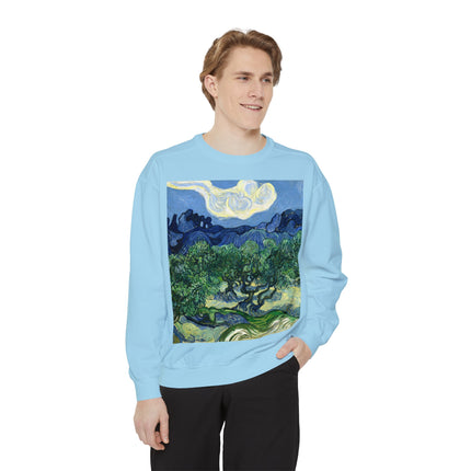 Olive Trees by Vincent Van Gogh Garment-Dyed Sweatshirt