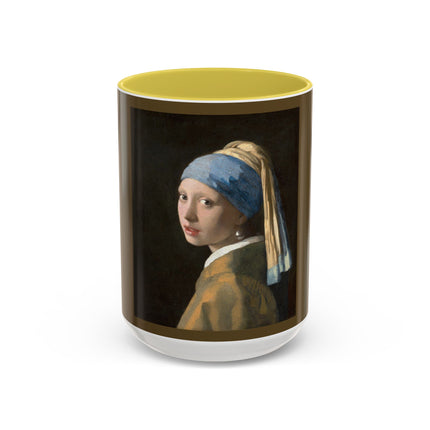 Girl with a Pearl Earring by Johannes Vermeer Colorful Mugs (11oz, 15oz)