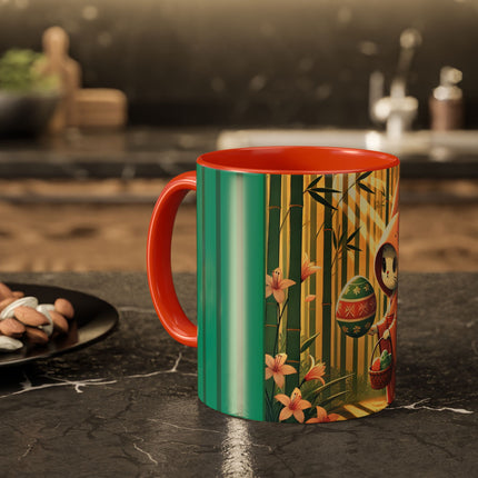 Geisha Kitten’s Easter Stroll Colorful Mugs (11oz, 15oz)