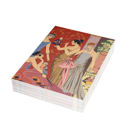 🎭🌹 Les Marionnettes Postcards With Envelopes – George Barbier Art Deco Fashion Elegance