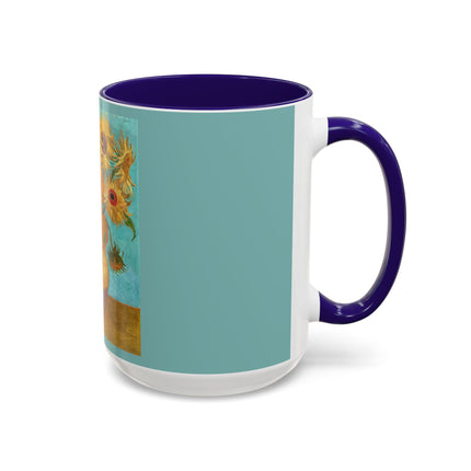 Vase with Twelve Sunflowers by Vincent van Gogh Colorful Mugs (11oz, 15oz)