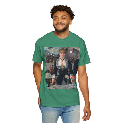 A Bar at the Folies-Bergère by Edouard Manet Unisex Garment-Dyed T-shirt