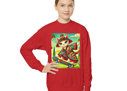 Dragon Dance on Wheels Youth Crewneck Sweatshirt