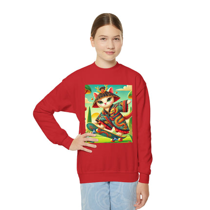 Dragon Dance on Wheels Youth Crewneck Sweatshirt – Energy, Style & Fearless Creativity