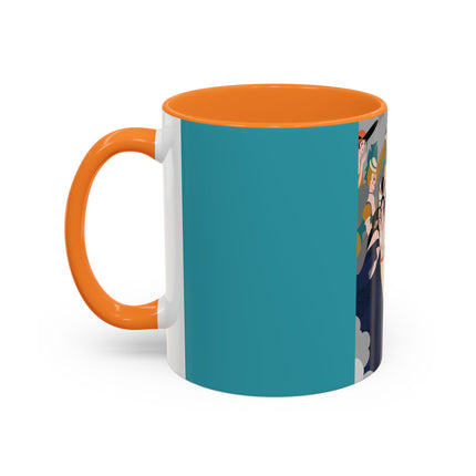 Celestial Masquerade Colorful Mugs – Theatrical Elegance & Floating Whimsy