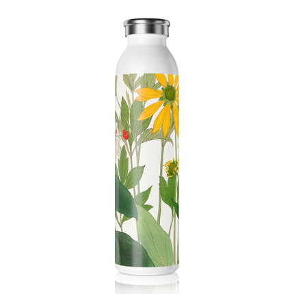 Clerodendrum & Rudbeckia Flower by Tanigami Kônan Slim Water Bottle