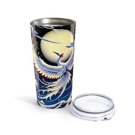 Majestic White Crane Tumbler 20oz