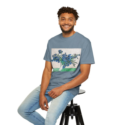 Irises by Vincent Van Gogh Unisex Garment-Dyed T-shirt