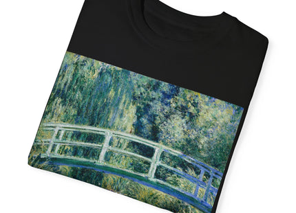 Water Lilies and Japanese Bridge by Claude Monet Unisex Garment-Dyed T-shirt