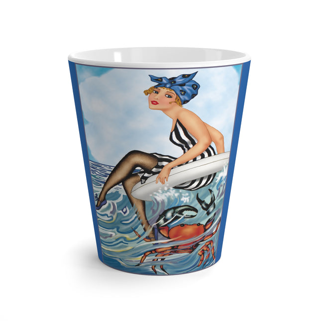 Playful Waves and Fashion Follies Latte Mug