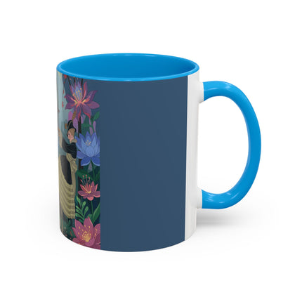 The Ladies And The Enchanted Macaw Colorful Mugs – Art Deco Botanical Elegance