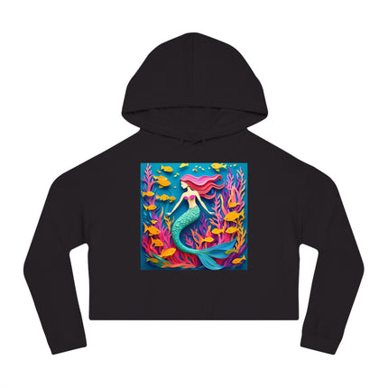 Mermaid Cropped Hooded Sweatshirt