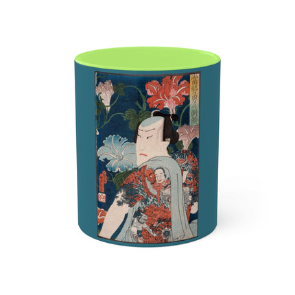 Modern Gallants with Morning Glories by Tsukioka Yoshitoshi Colorful Mugs, 11oz
