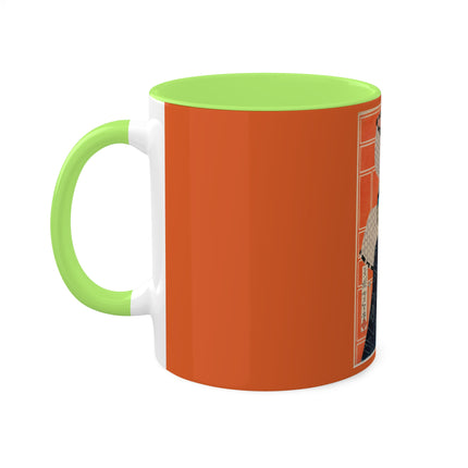 The Actor Kawarasaki Gonjūrō for a Fire Troupe by Tsukioka Yoshitoshi Colorful Mugs, 11oz