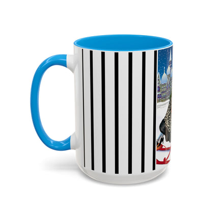 Elegant Winter Woman in Sleigh Colorful Mugs (11oz, 15oz)
