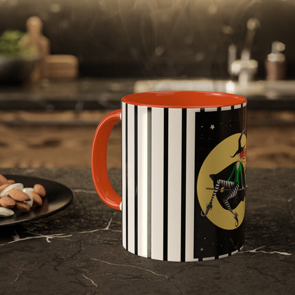 A Witch’s Moonlit Flight Colorful Mugs, 11oz