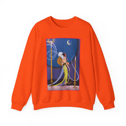 Smoke and Secrets: A Glamorous Encounter in Prohibition Era Heavy Blend™ Crewneck Sweatshirt