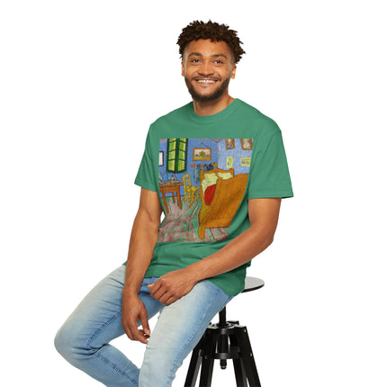 The Bedroom by Vincent van Gogh Unisex Garment-Dyed T-shirt