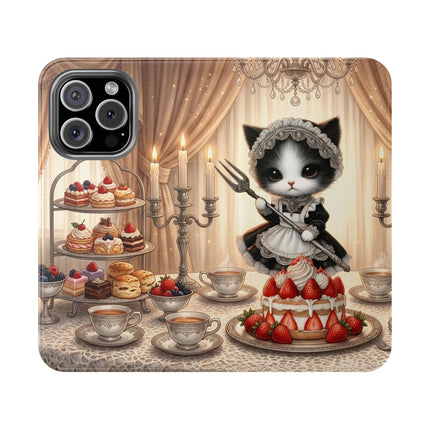 🍓🐱 The Patisserie Kitten Flip Case – Sweet Charm & Storybook Delight