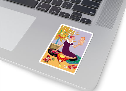 Art Deco Christmas Kiss-Cut Stickers (4 Sizes)