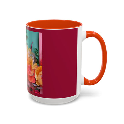 Peonies in Full Bloom Colorful Mugs (11oz, 15oz)