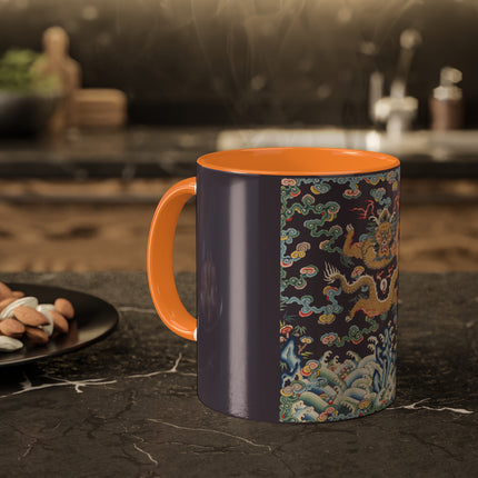 Rank Badge with Dragon with Deer Hooves Colorful Mugs, 11oz