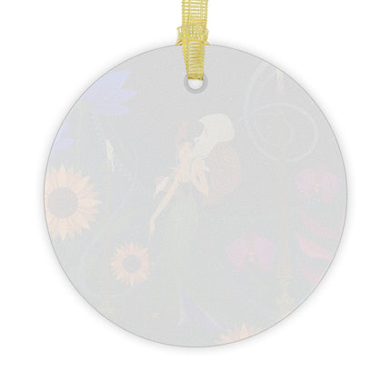🕯️✨ The Lady Of The Starlit Candles Glass Ornament – Art Deco Theatrical Romance