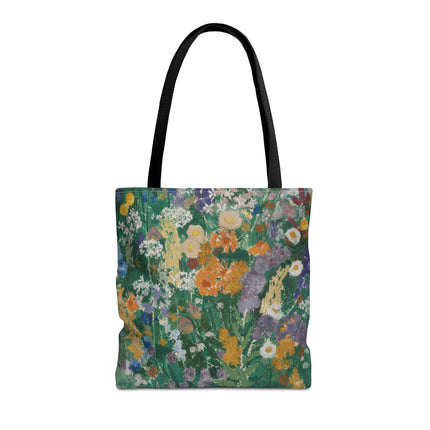 Flowers on the Mountain by August Babberger Tote Bag (AOP)