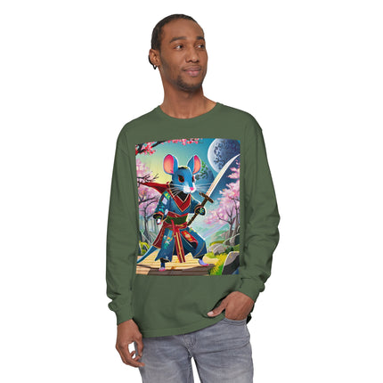 Cyber Samurai Rat Long Sleeve T-Shirt