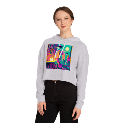 Dance of the Skeleton Ballerinas Women’s Cropped Hooded Sweatshirt