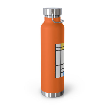 Place de la Concorde by Piet Mondrian Copper Vacuum Insulated Bottle, 22oz