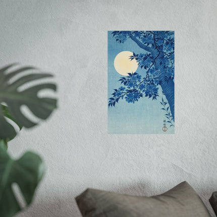 Blossoming Cherry on a Moonlit Night by Ohara Koson Fine Art Posters