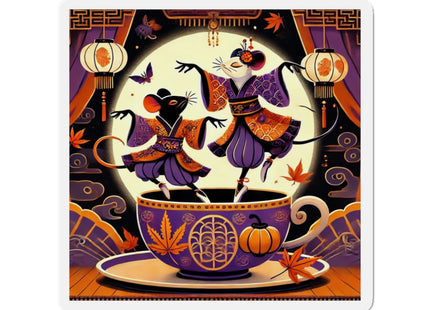 Theatrical Halloween Kabuki Mice Die-Cut Magnets (5 Sizes)