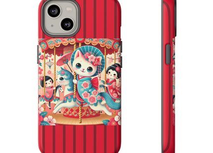 Geisha Kitten's Enchanted Carousel Phone Cases