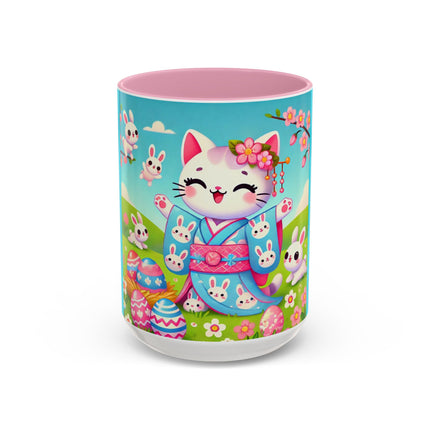Springtime Kitten’s Easter Joy Colorful Mugs (11oz, 15oz)