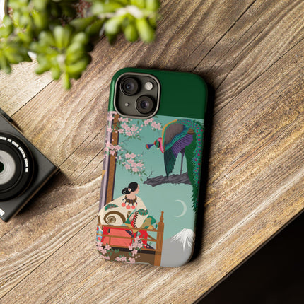 Peacock Garden Phone Case – Japanese Elegance & Timeless Beauty