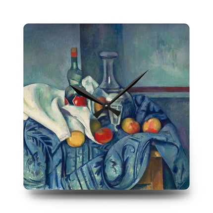 The Peppermint Bottle by Paul Cézanne Acrylic Wall Clock, Round and Square