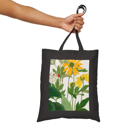 Clerodendrum & Rudbeckia by Tanigami Kônan Cotton Canvas Tote Bag
