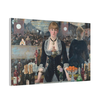 A Bar at the Folies-Bergère by Edouard Manet Matte Canvas, Stretched, 0.75"