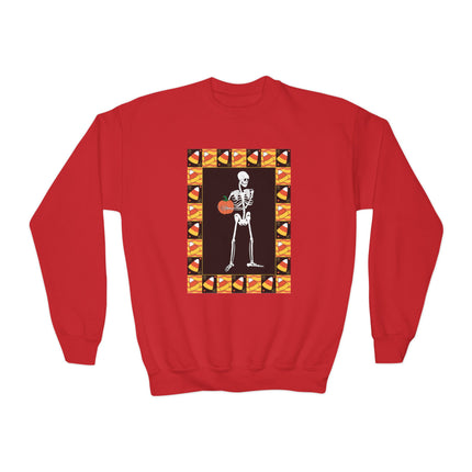 Candy Corn Skeleton Youth Crewneck Sweatshirt