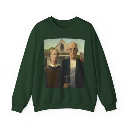 American Gothic by Grant Wood Heavy Blend™ Crewneck Sweatshirt