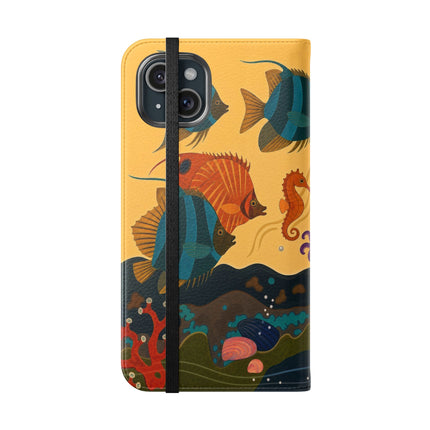 🐚🌊 The Lady Of The Enchanted Pearl Flip Case – Art Deco Undersea Fantasy
