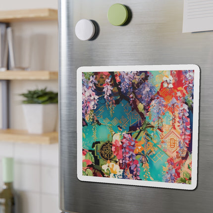 Golden Wisteria Symphony Die-Cut Magnets (5 Sizes)