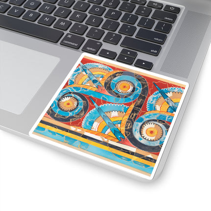 Reproduction of S-Spiral Frieze by Emile Gilliéron Kiss-Cut Stickers (4 Sizes)